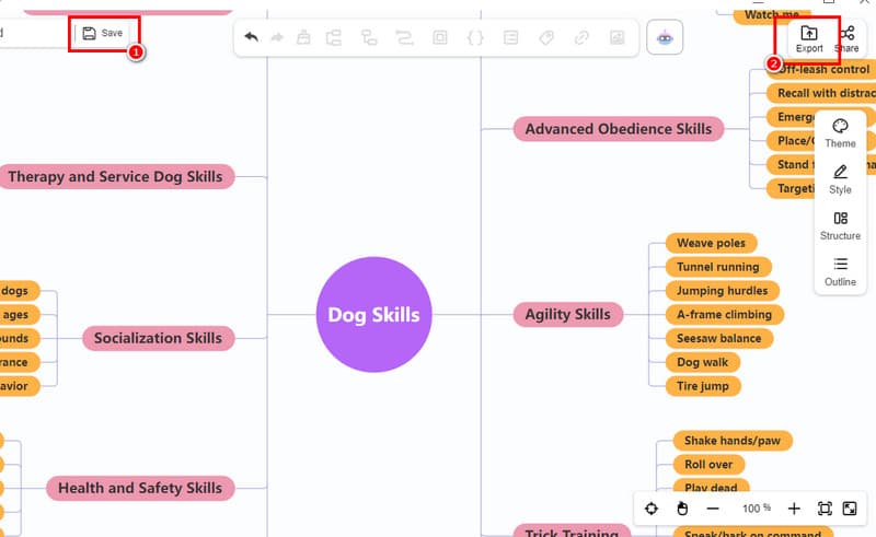 Simpan Peta Minda Seni Peta Mindon