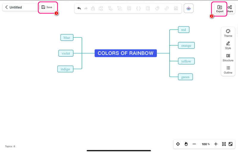 Save Note Mindonmap