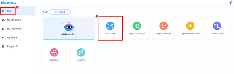 Новая функция создания интеллект-карт Mindonmap