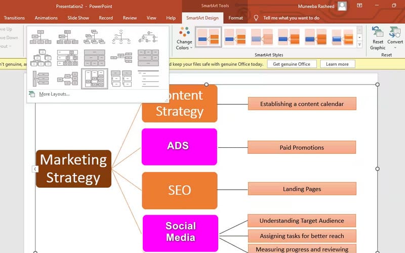 ឧបករណ៍បំផុសគំនិត Powerpoint