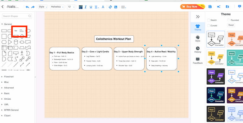 Mindonmap Calisthenics အတွက် စာသားထည့်ပါ