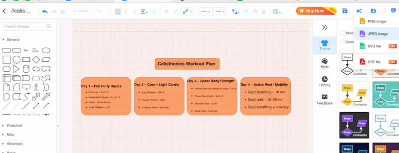 Mindonmap Calisthenics အတွက် အပြင်အဆင်ထည့်ပါ