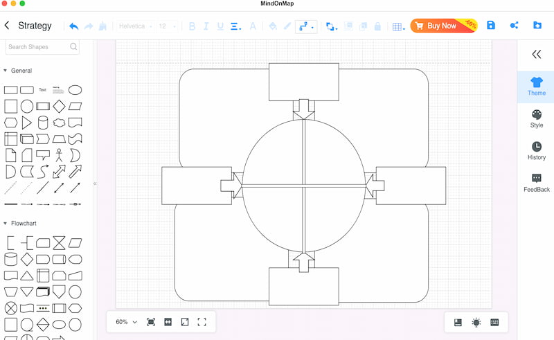 Mindonmapでサイロ思考のための図形を追加