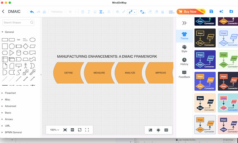 Mindonmap 新增 DMAIC 流程文本