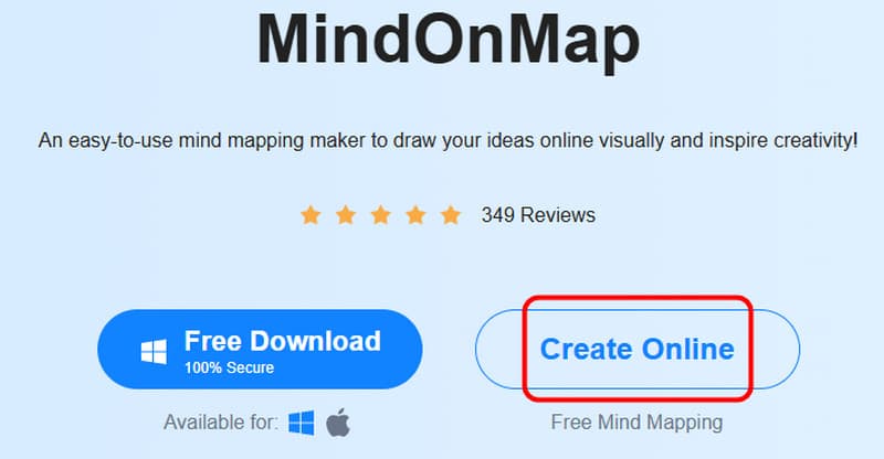 ઑનલાઇન Mindonmap બનાવો