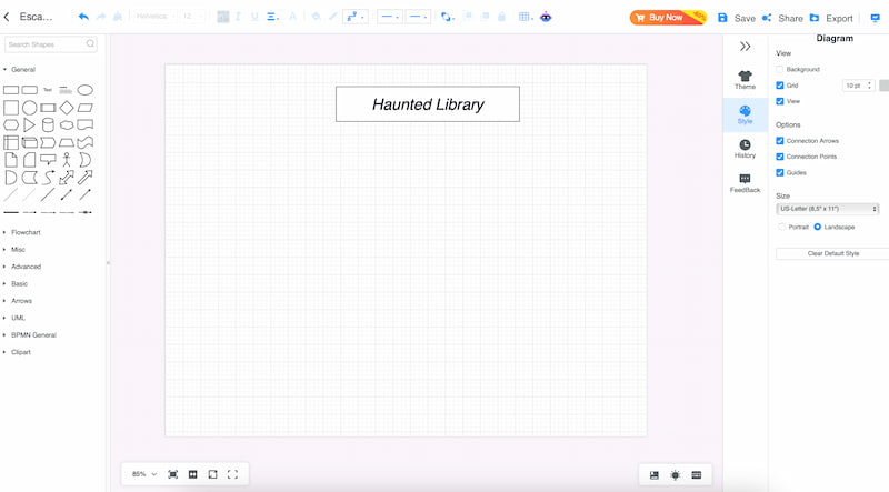 Engadir tema principal para a sala de escape en Mindonmap