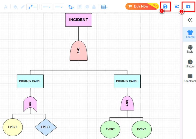 Save Fault Tree Analysis Mindonmap