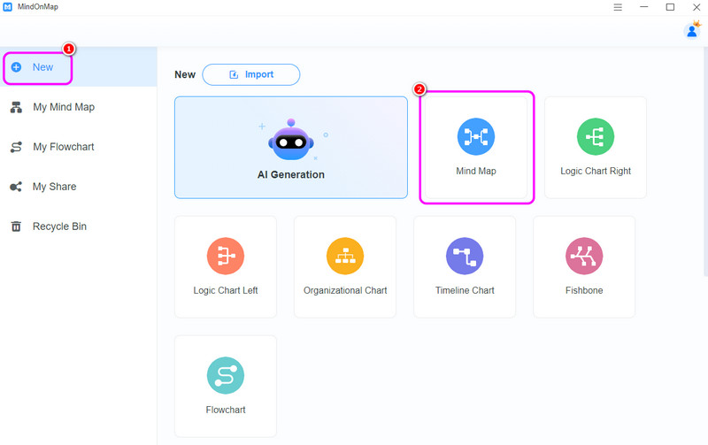 New Option Mind Map Mindonmap
