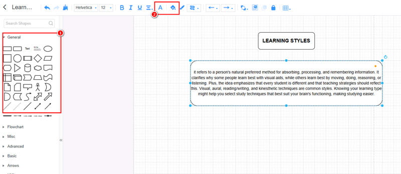 Организирајте информации за стилот на учење Mindonmap