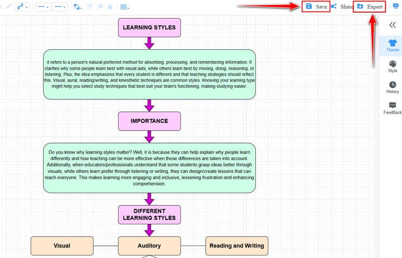 Зачувај ја завршната работа Mindonmap