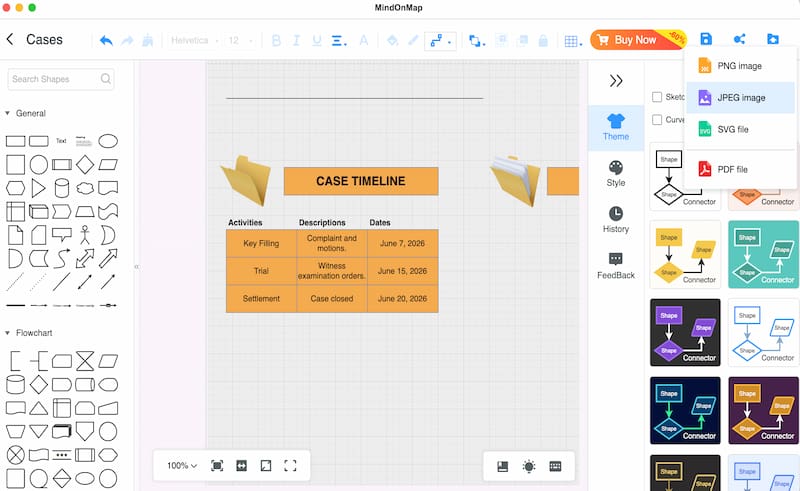 Mindonmap テーマを追加 弁護士用に保存