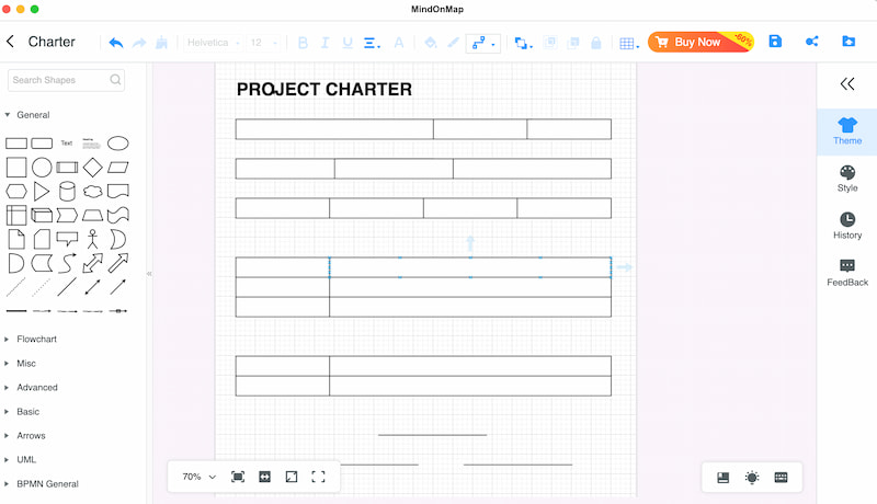 Piagam Projek Mindonmap Tambah Bentuk