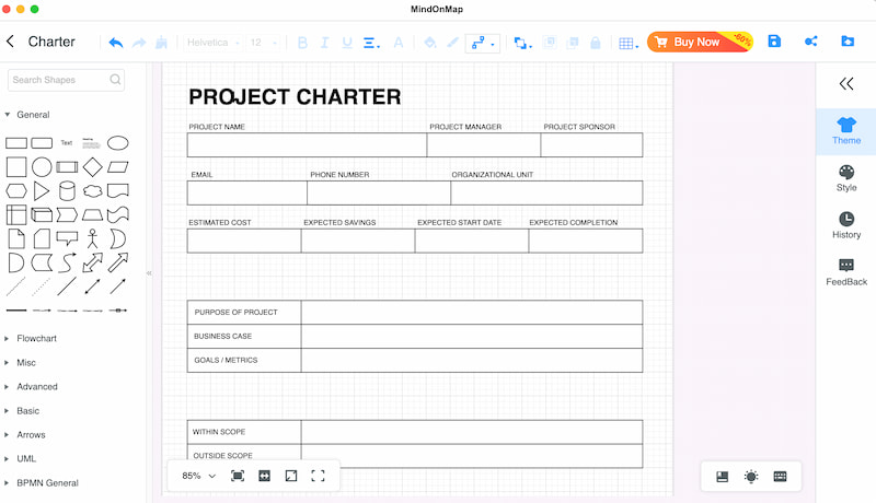 Piagam Projek Tambah Teks Mindonmap