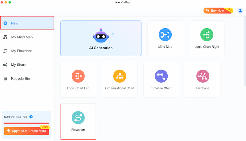 Створення блок-схеми психології на Mindonmap