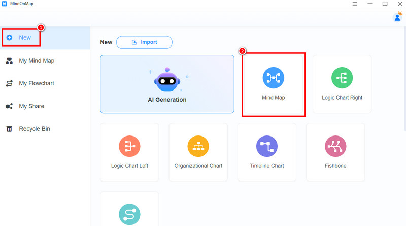 Nexşeya Hişê ya Nû Mindonmap