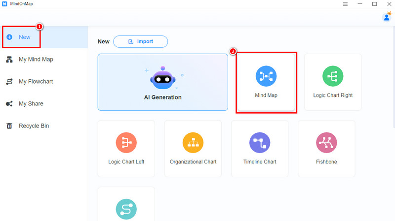 Новая функция создания интеллект-карт Mindonmap
