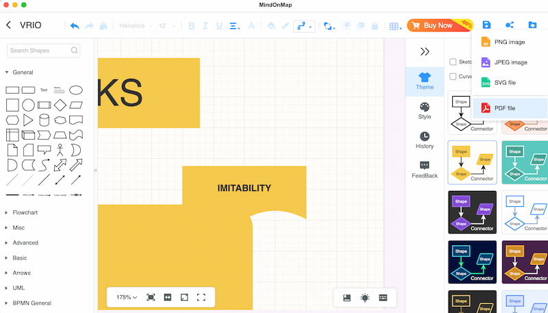 MindonmapエクスポートVRIOフレームワーク
