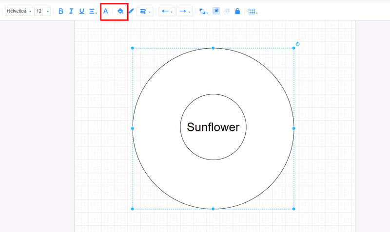 Заполнить шрифт Mindonmap
