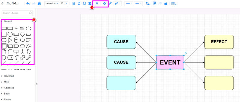 Создать многопотоковую карту Mindmap