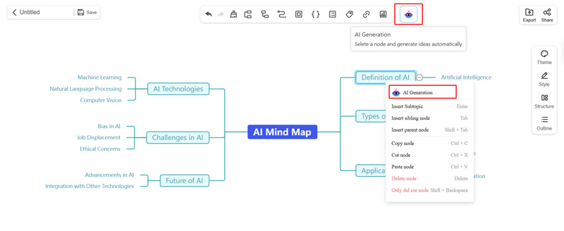 AI Expand Mind Map