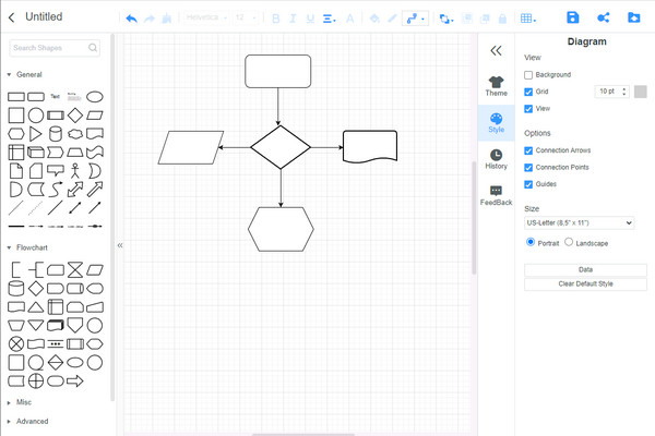 Stroomdiagram bewerken