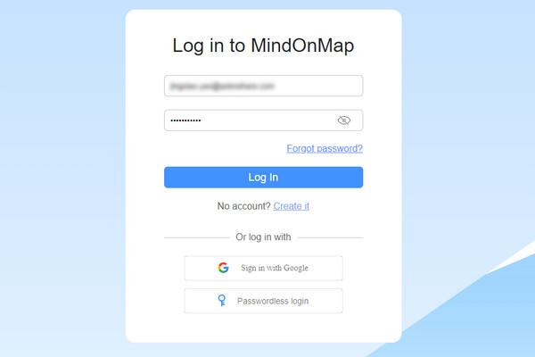 Регистрирайте Mindonmap