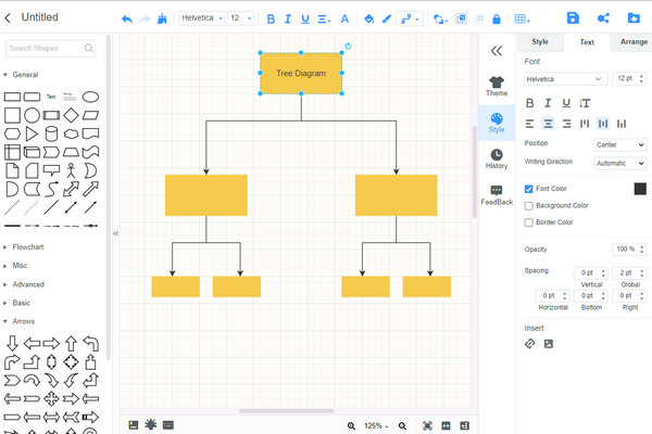 Izveidojiet koka diagrammu