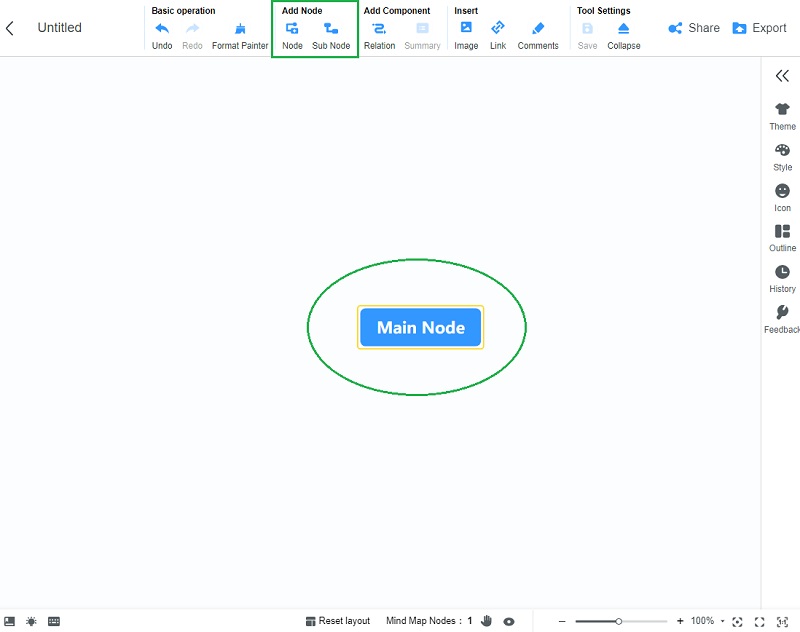 MindMap مجاني AddNode