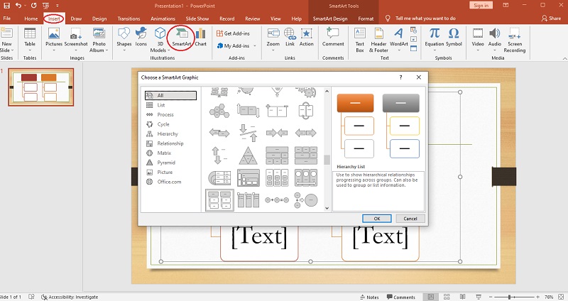 เทมเพลต PP แผนภาพความสัมพันธ์