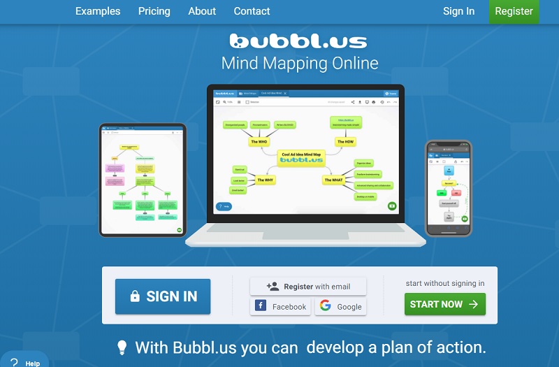 Mappa a bolle Bubblus Login