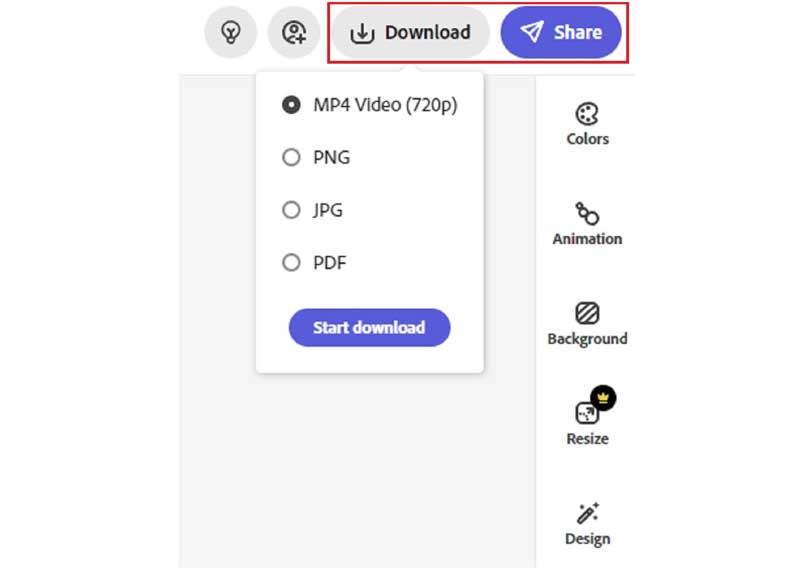 Mapa koncepcyjna Adobe Share