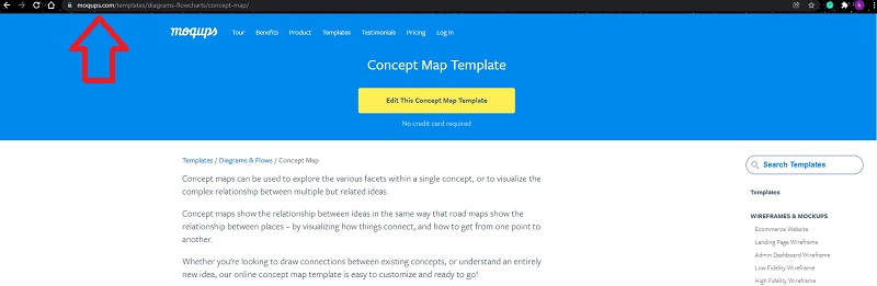 Mapa conceptual Visita Moqups