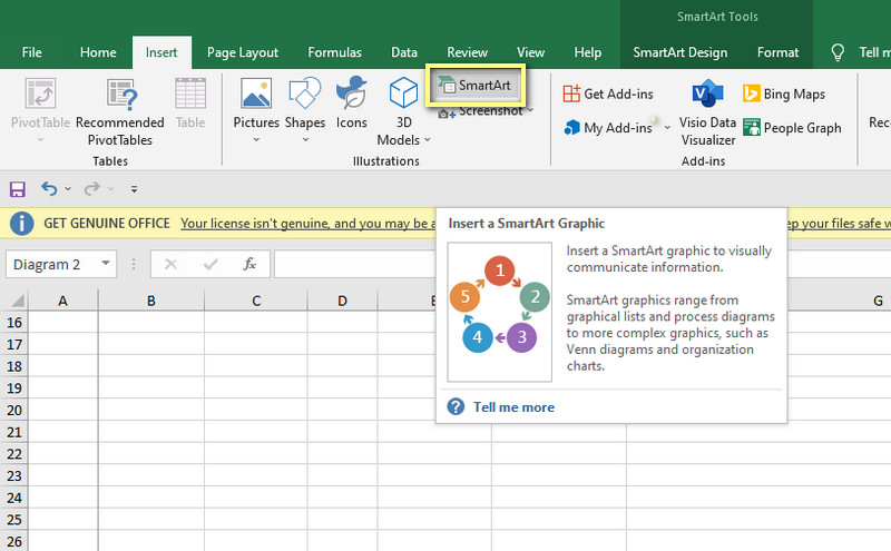 Excel Smart Art กราฟิก