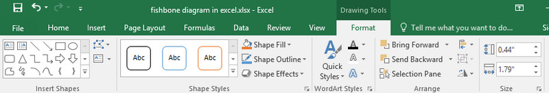 特性要因図の Excel 形式