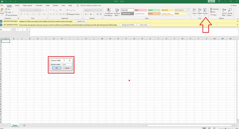 Flödesschema Maker Excel-kolumn