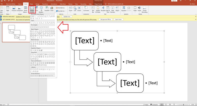 អ្នកបង្កើតគំនូសតាងលំហូរ MSPP Shapes