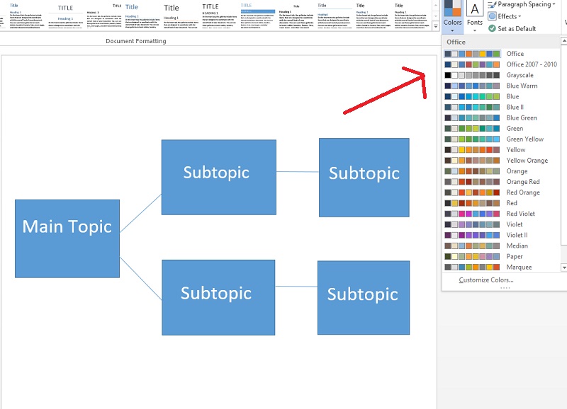 Mind A Mind Map פורמט Word