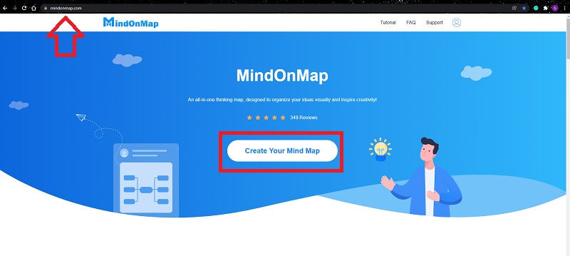 Зразок відвідування MindOnMap