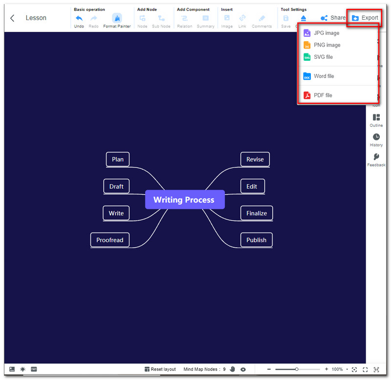 Експортиране на Mind On Map