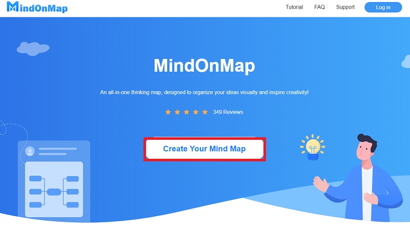 Главна страница на MindOnMap