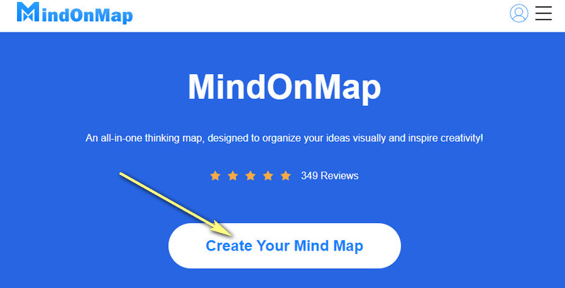 MindOnMap rekisteröi tili