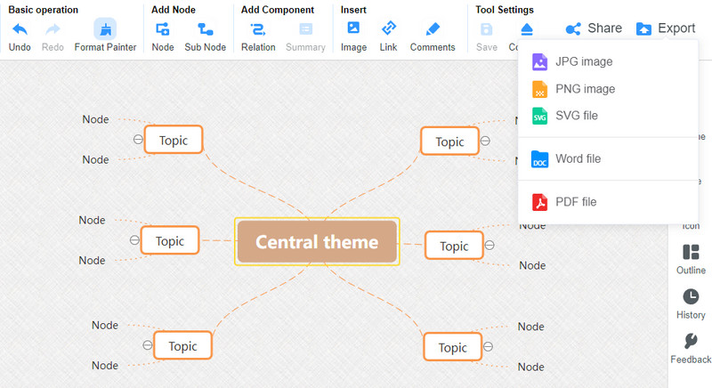 Mind On Map Lưu dự án