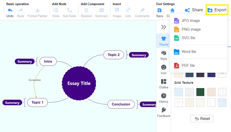 MindOnMap Salva progetto