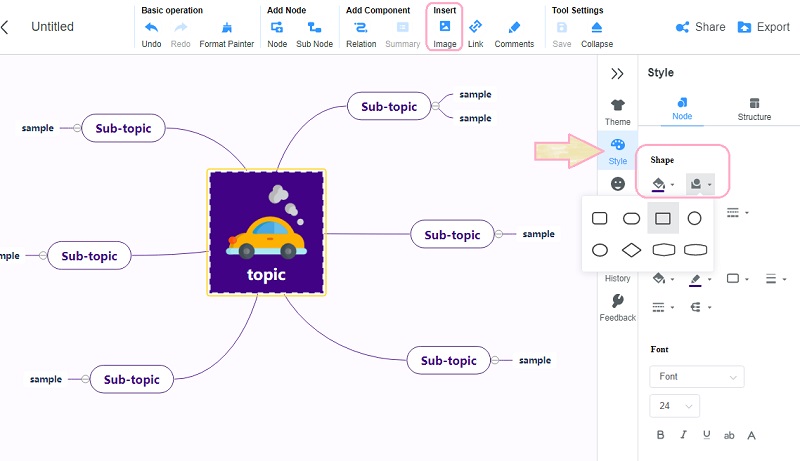 Semantička karta Mind Custom