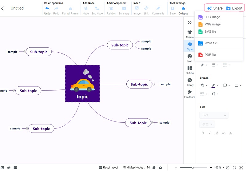 Semantic Map Mind Export