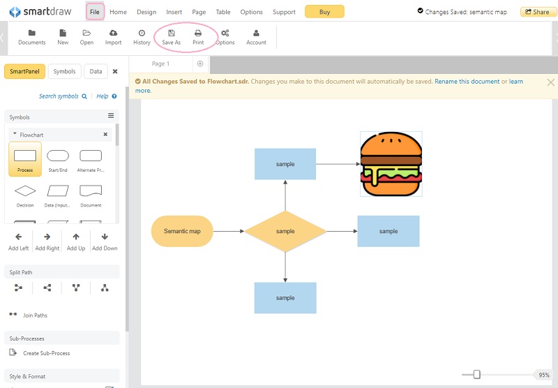 Semantic Map SDraw Save