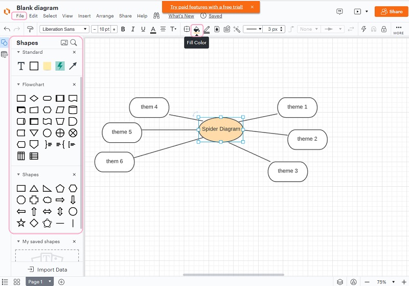 Spider Diagram Lucid Create