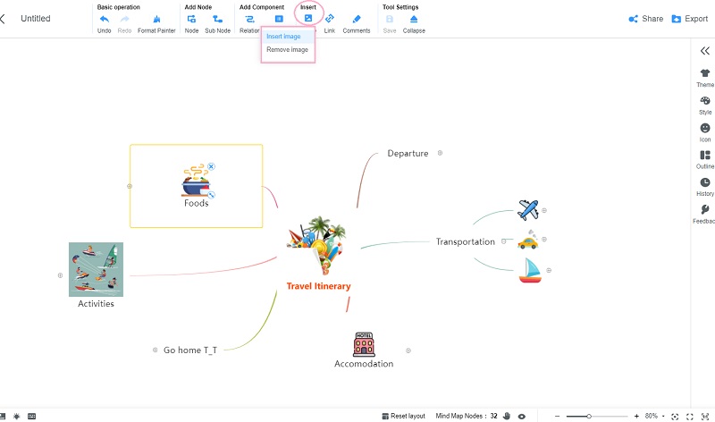 O'rgimchak diagrammasi aql xaritasi tasvirni kiriting