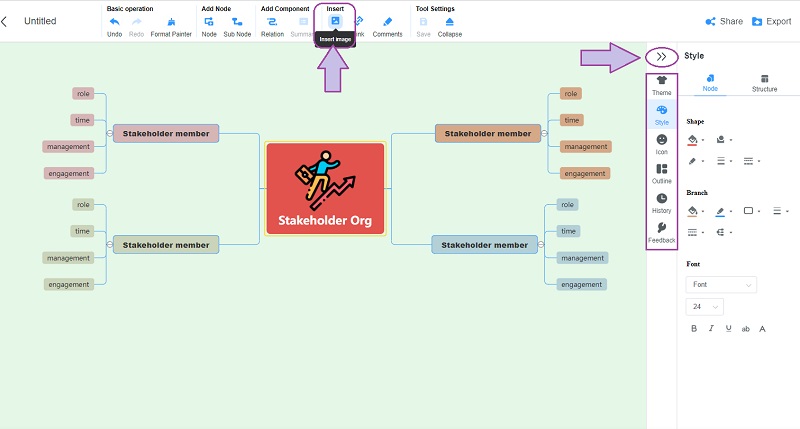 Stakeholder Mapping MindOnMap Customize