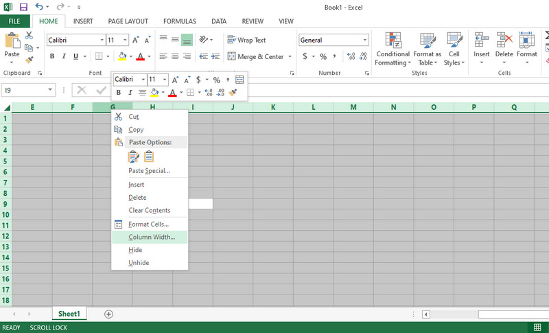 Creați Grid Excel